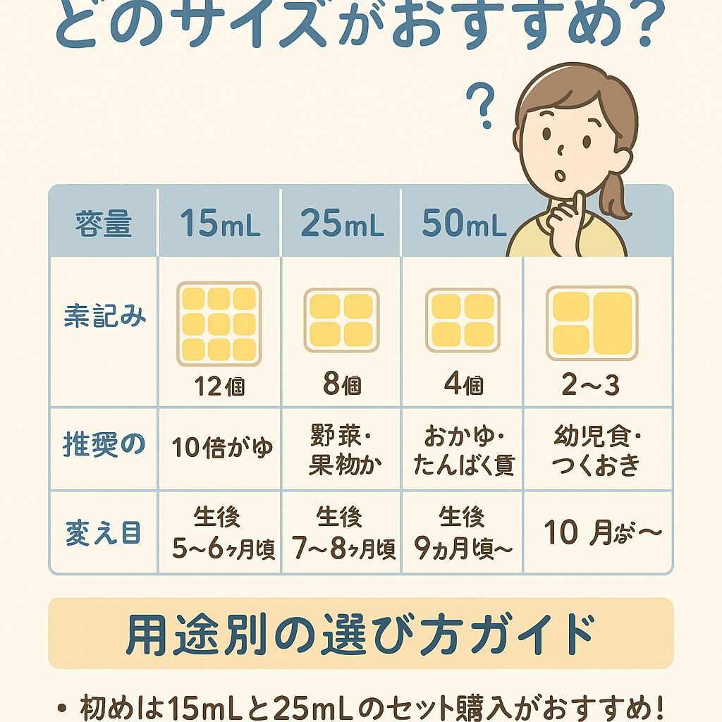 リッチェル「わけわけフリージング」のサイズ選びまとめのタイトル画像